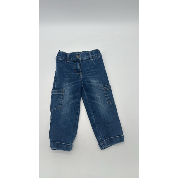 Girl’s FINDING FOXTALE Adjustable Waist Cargo Jeans Size 2T Blue - Picture 1 of 2